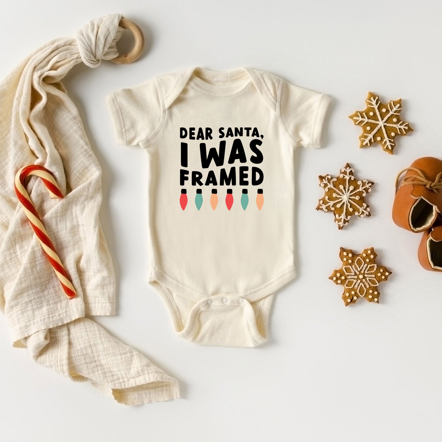 I Was Framed Lights | Baby Graphic Short Sleeve Onesie