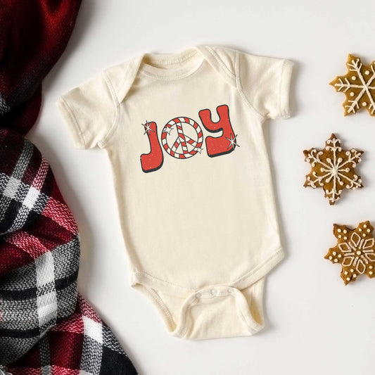 Joy Peace Sign | Baby Graphic Short Sleeve Onesie