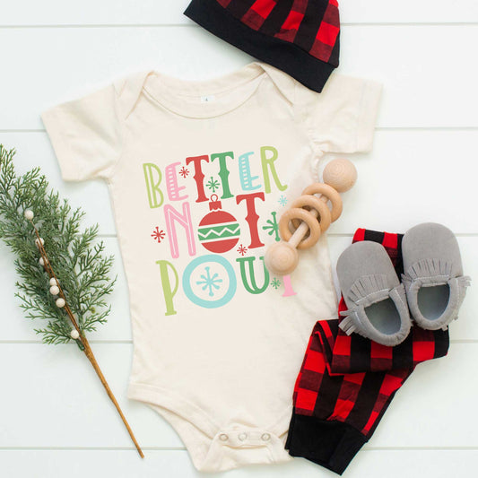 Better Not Pout Colorful | Baby Graphic Short Sleeve Onesie