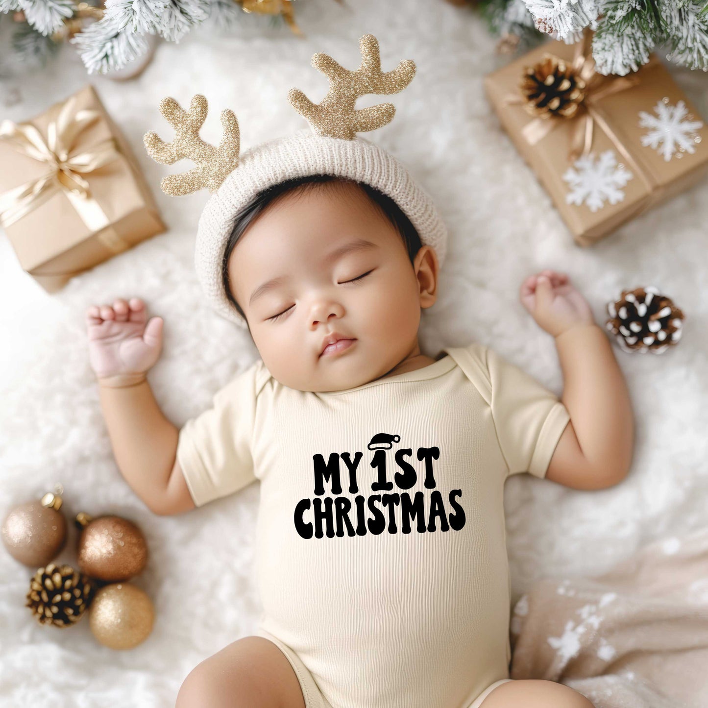 My 1st Christmas | Baby Graphic Short Sleeve Onesie