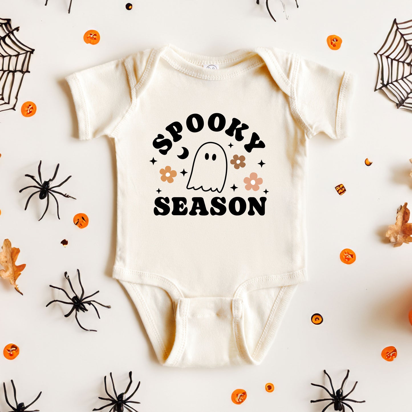 Spooky Season Flowers | Baby Graphic Short Sleeve Onesie