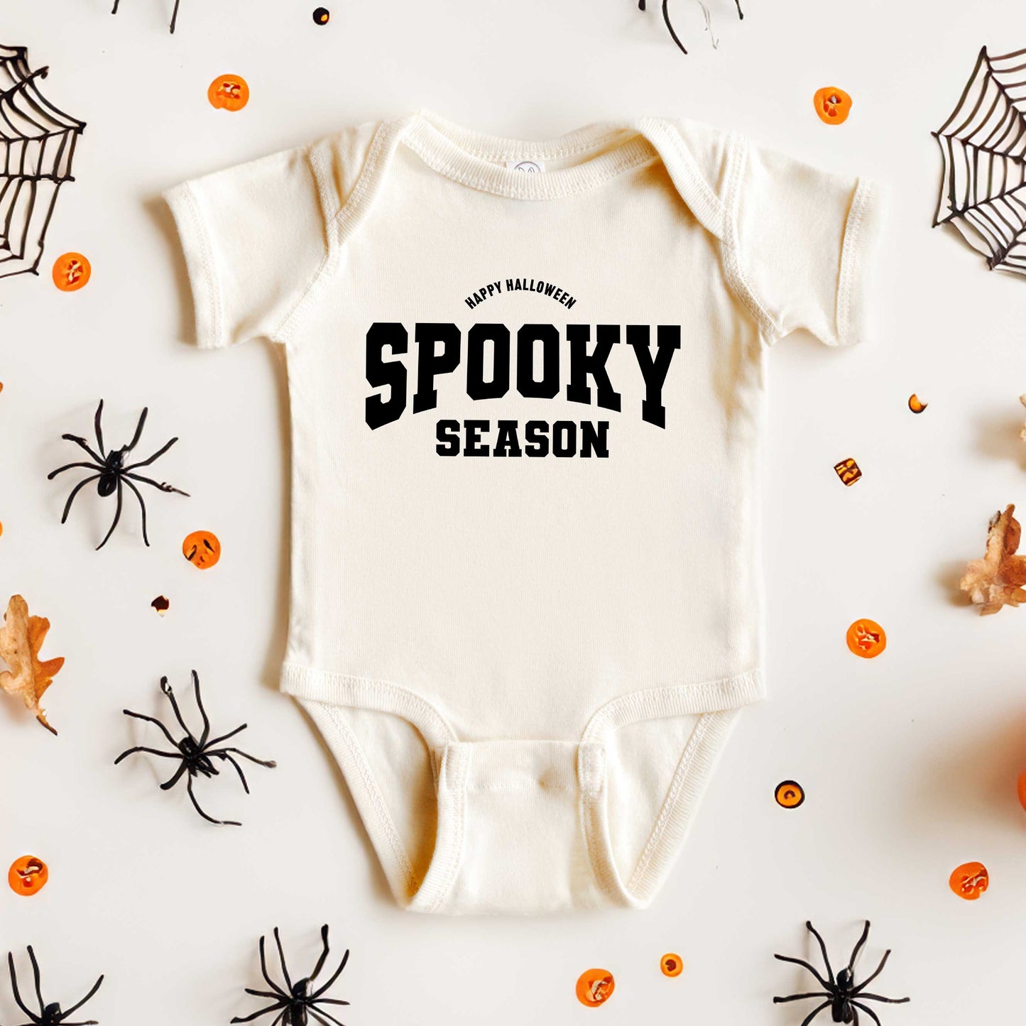 Varsity Spooky Season | Baby Graphic Short Sleeve Onesie