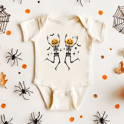 Pumpkin Skeleton | Baby Graphic Short Sleeve Onesie