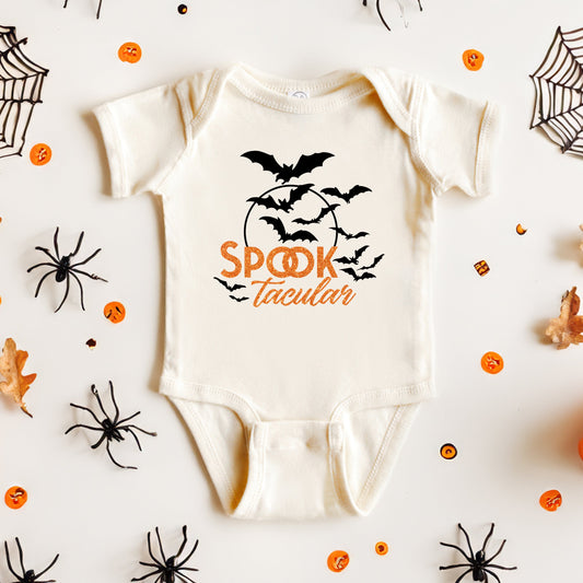 SpookTacular Glitter | Baby Graphic Short Sleeve Onesie