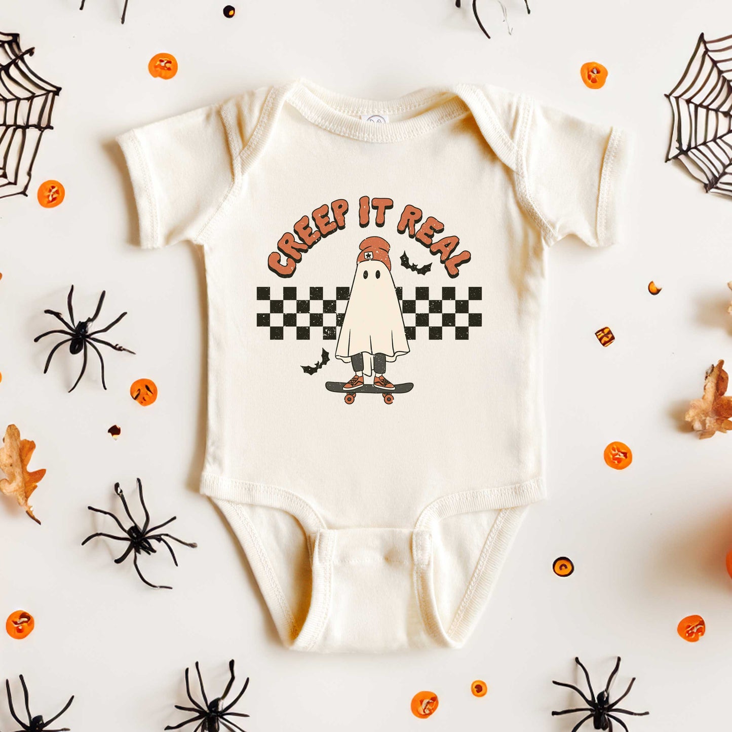 Creep It Real Skateboard | Baby Graphic Short Sleeve Onesie