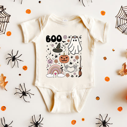 Boo Collage | Baby Graphic Short Sleeve Onesie