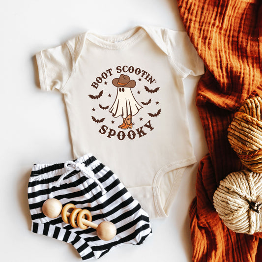 Boot Scootin' Spooky | Baby Graphic Short Sleeve Onesie