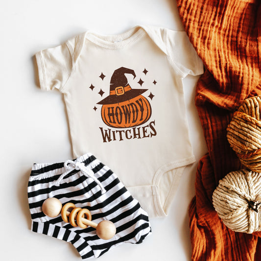 Howdy Witches Stars | Baby Graphic Short Sleeve Onesie