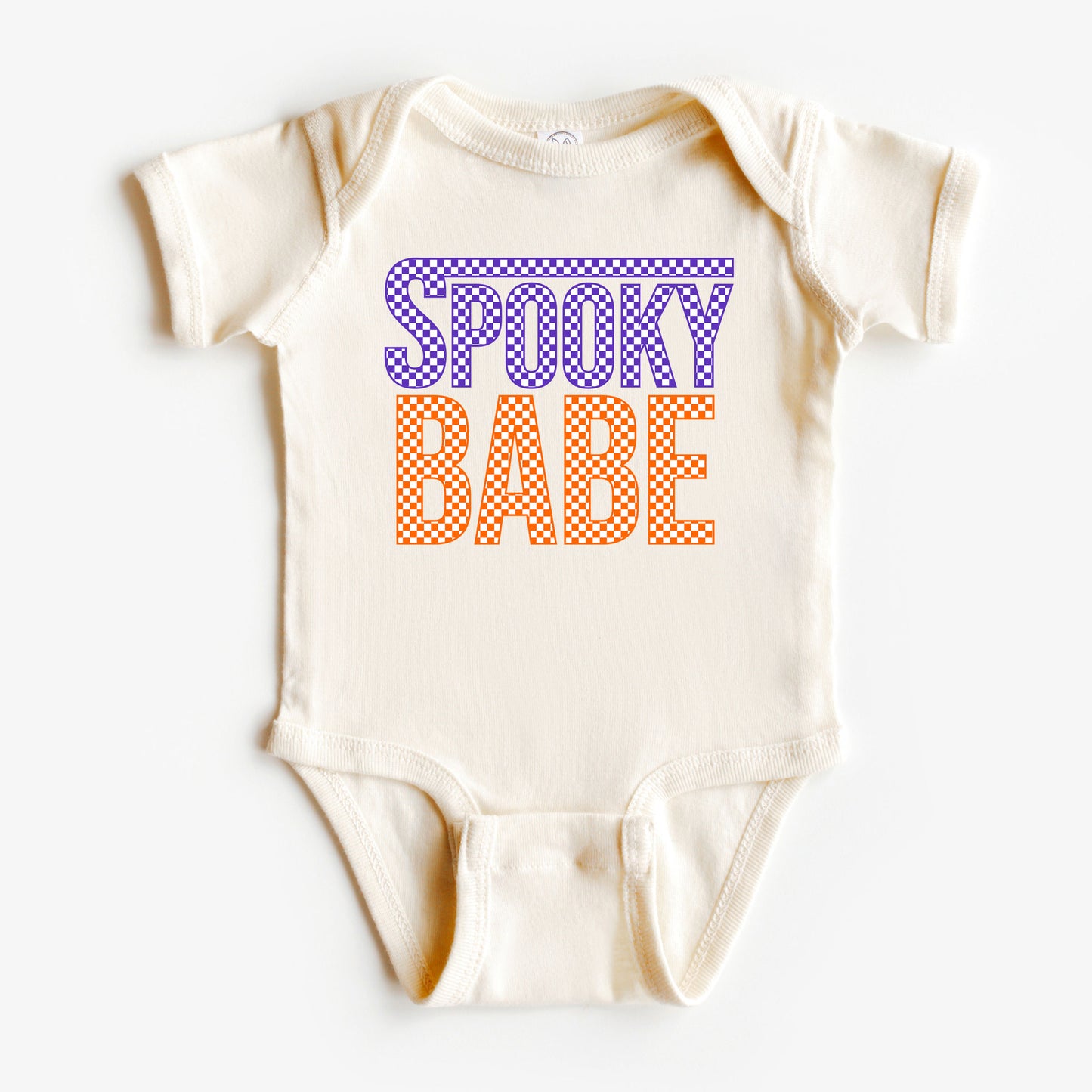 Spooky Babe Checkered | Baby Graphic Short Sleeve Onesie