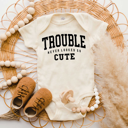 Trouble So Cute | Baby Graphic Short Sleeve Onesie