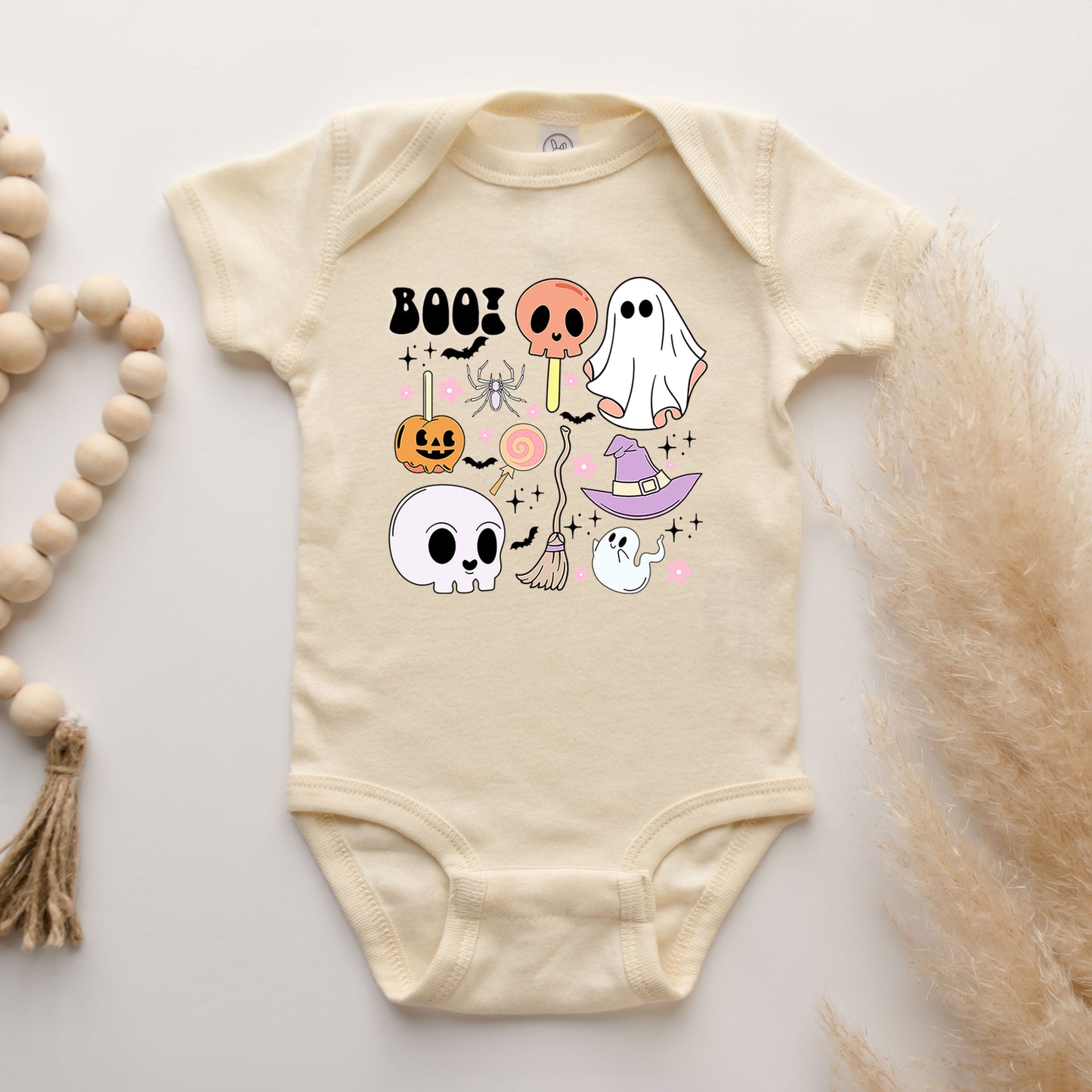 Boo Chart | Baby Graphic Short Sleeve Onesie