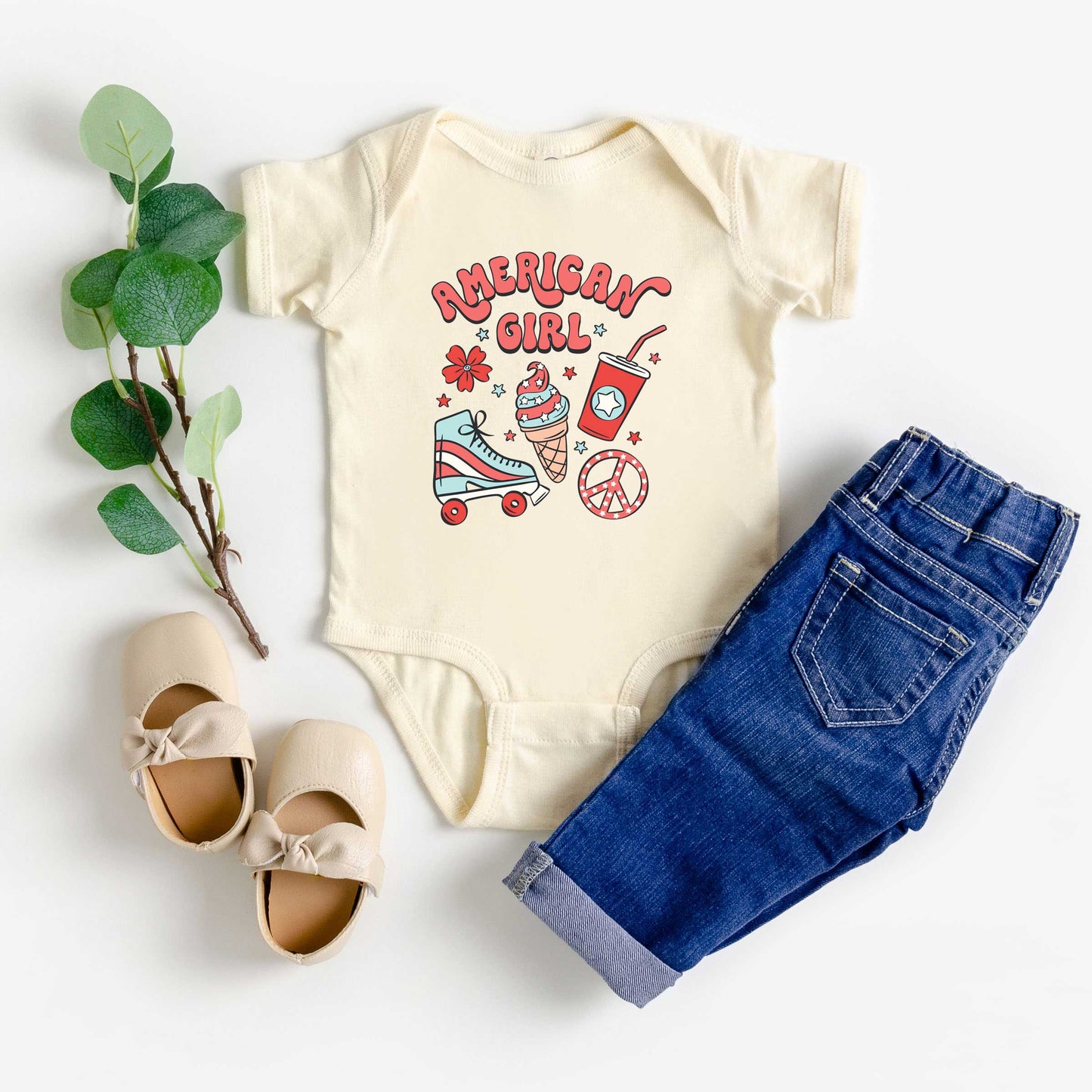 American Girl Ice Cream | Baby Graphic Short Sleeve Onesie