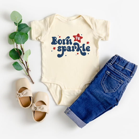 Born To Sparkle | Baby Graphic Short Sleeve Onesie