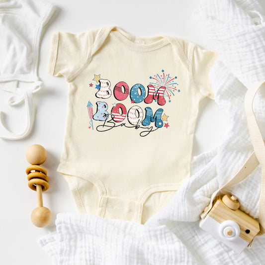 Boom Boom Baby | Baby Graphic Short Sleeve Onesie