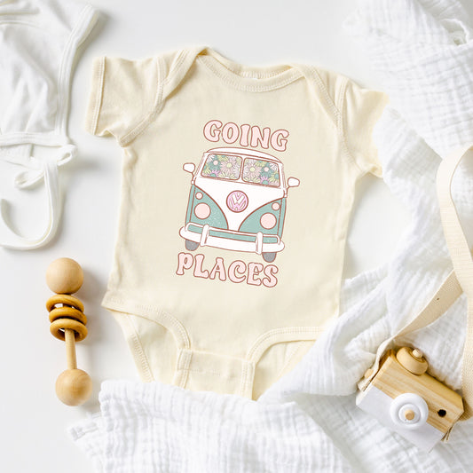 Going Places Van Colorful | Baby Graphic Short Sleeve Onesie