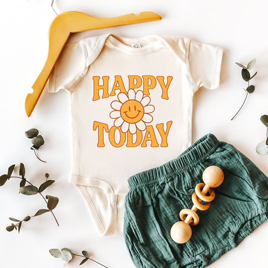 Happy Today Flower | Baby Graphic Short Sleeve Onesie