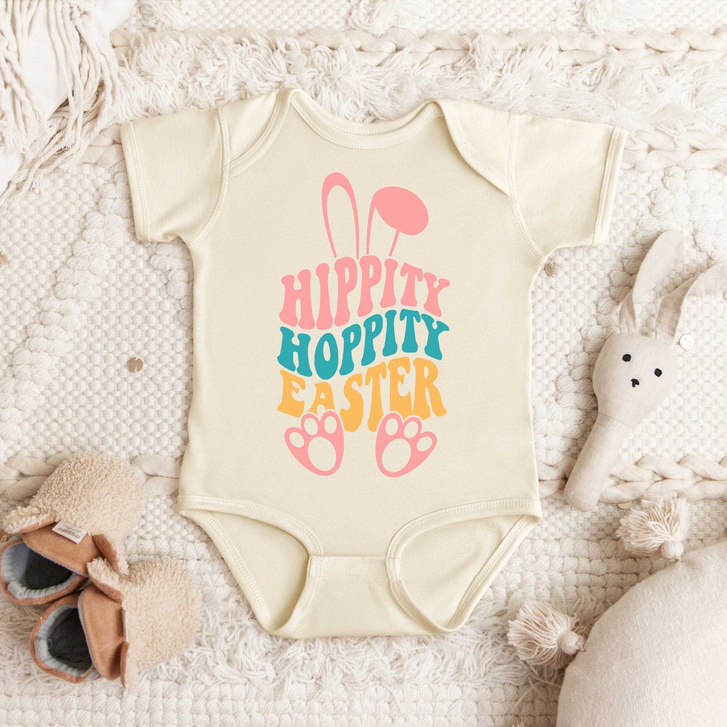 Hippity Hoppity Easter | Baby Graphic Short Sleeve Onesie