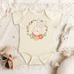 Easter Bunny Flower Wreath | Baby Graphic Short Sleeve Onesie
