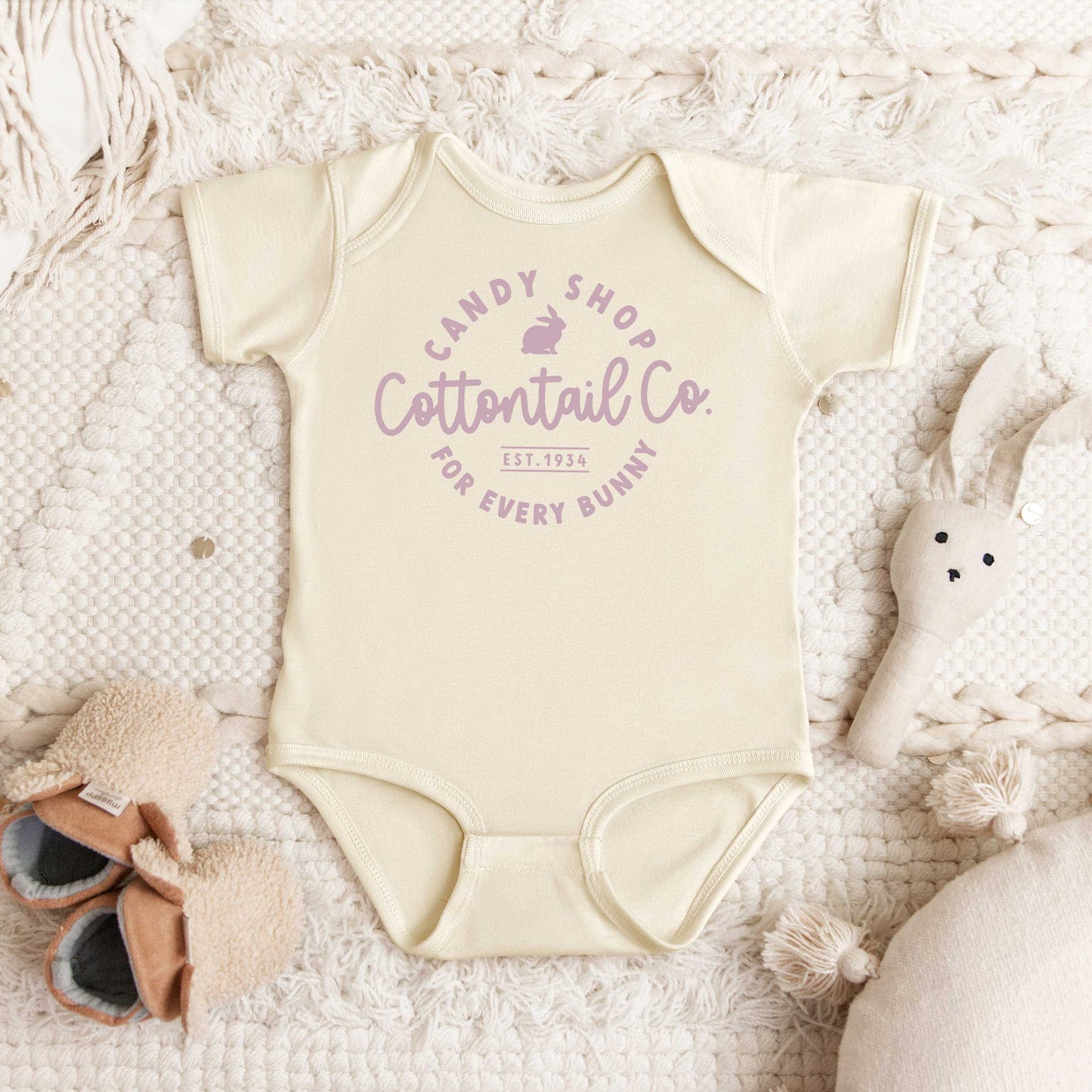 Cottontail Candy Shop | Baby Graphic Short Sleeve Onesie