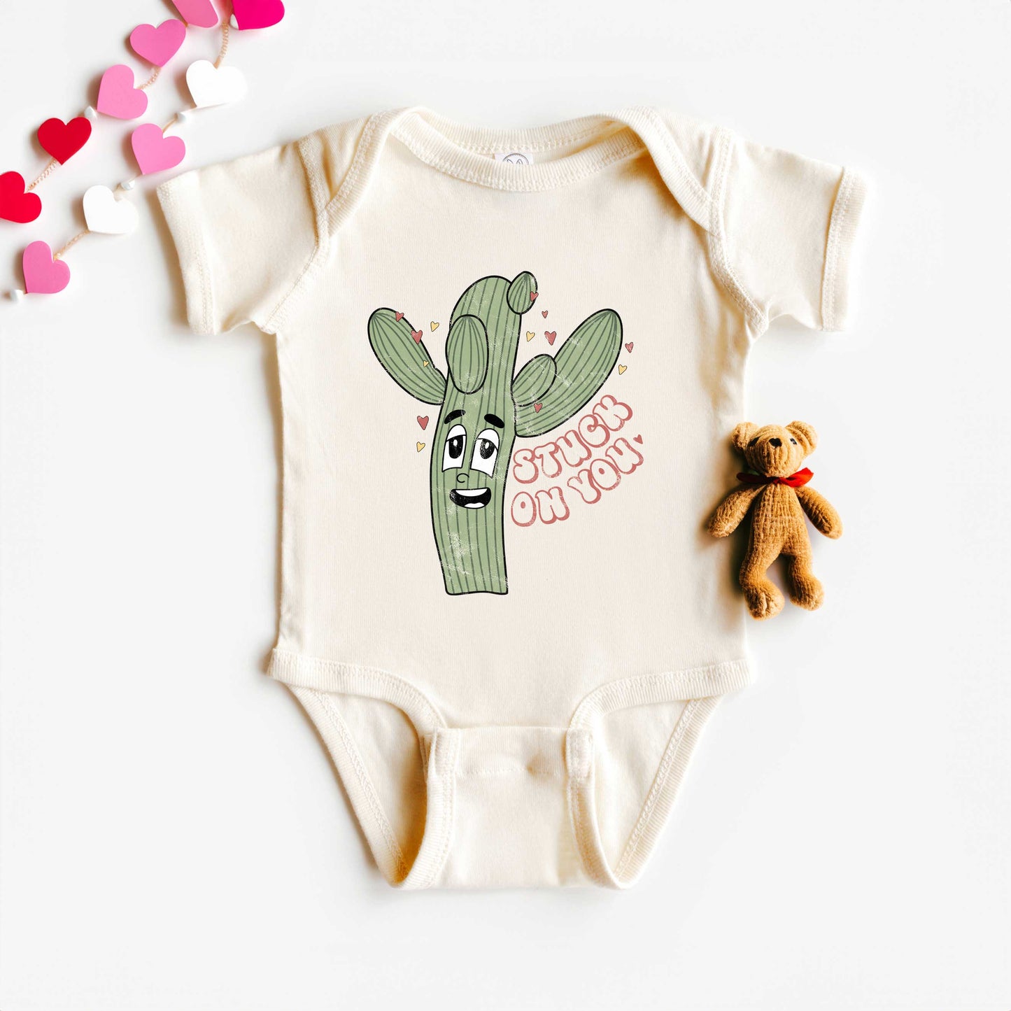 Stuck On You Cactus | Baby Graphic Short Sleeve Onesie