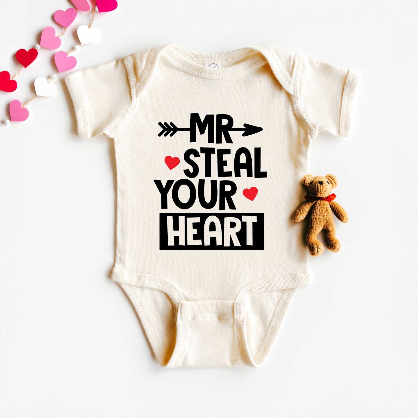 Mr. Steal Your Heart | Baby Graphic Short Sleeve Onesie