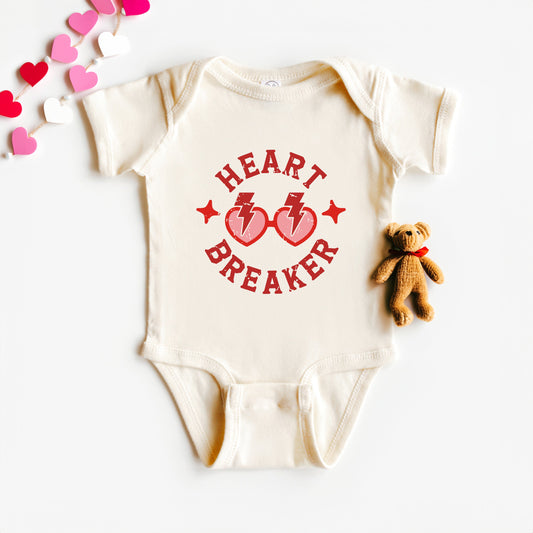 Heart Breaker Sunglasses | Baby Graphic Short Sleeve Onesie
