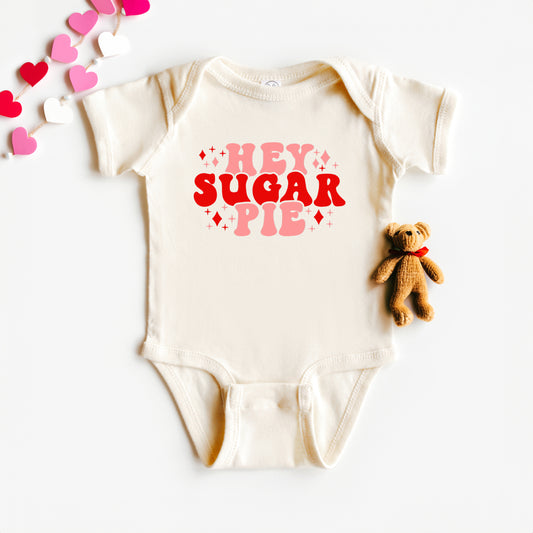 Hey Sugar Pie Stars | Baby Graphic Short Sleeve Onesie