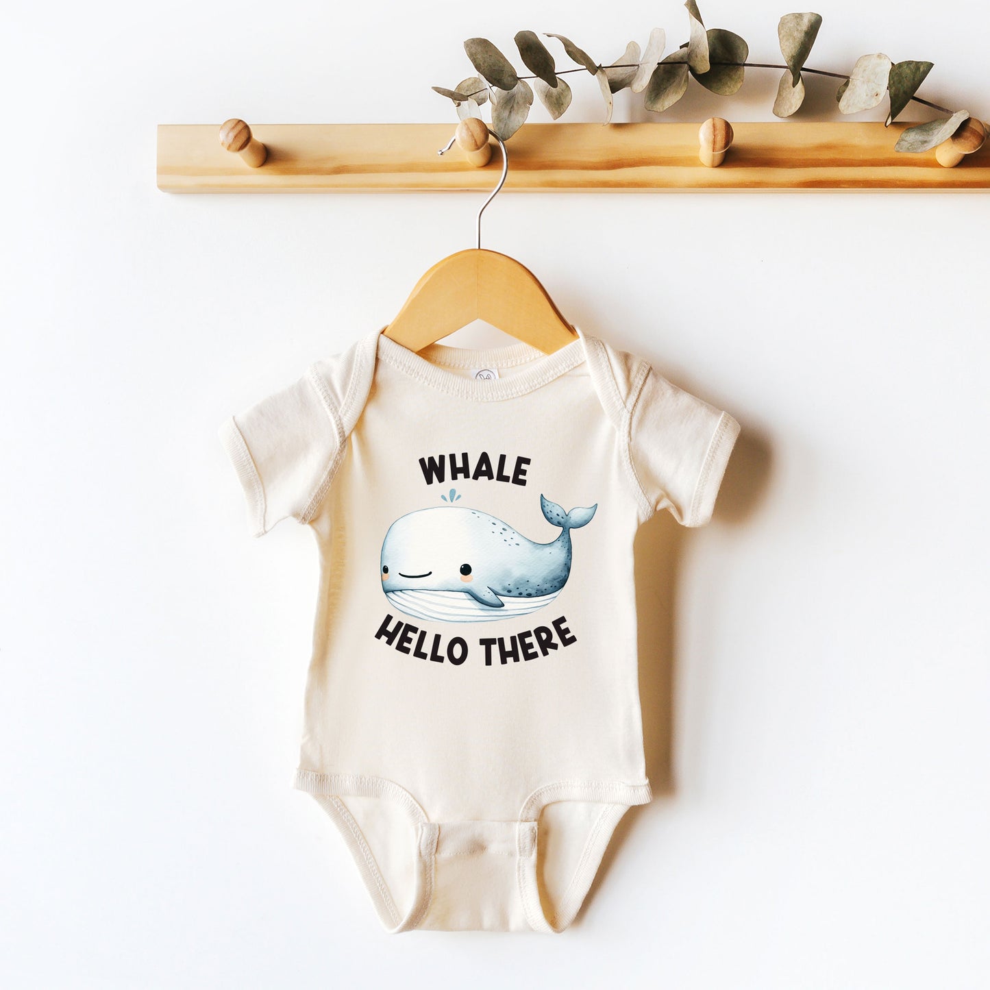 Whale Hello There | Baby Graphic Short Sleeve Onesie