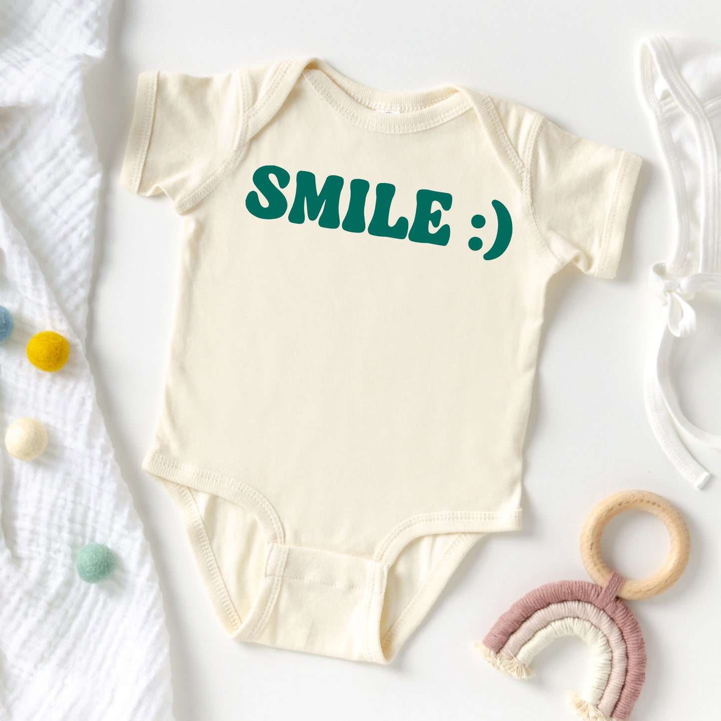 Smile Emoji | Baby Graphic Short Sleeve Onesie