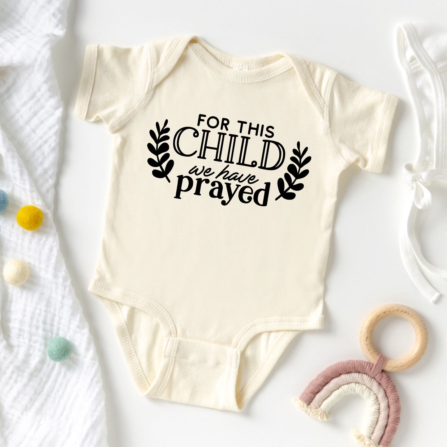 For This Child We Have Prayed | Baby Graphic Short Sleeve Onesie