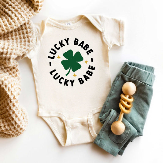 Lucky Babe | Baby Graphic Short Sleeve Onesie