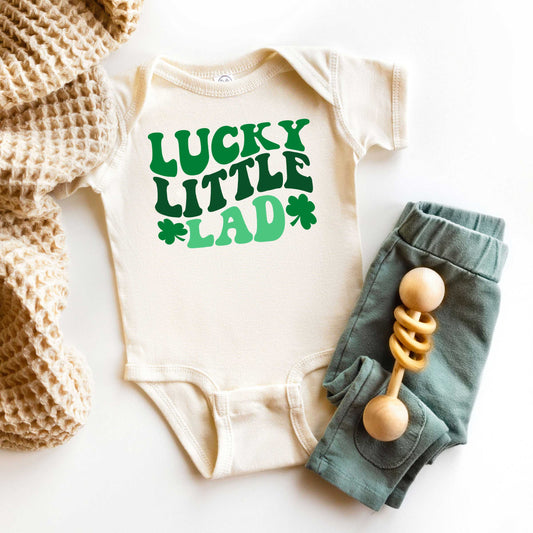 Lucky Little Lad | Baby Graphic Short Sleeve Onesie