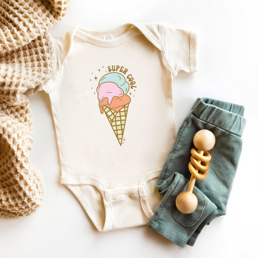 Super Cool Ice Cream | Baby Graphic Short Sleeve Onesie