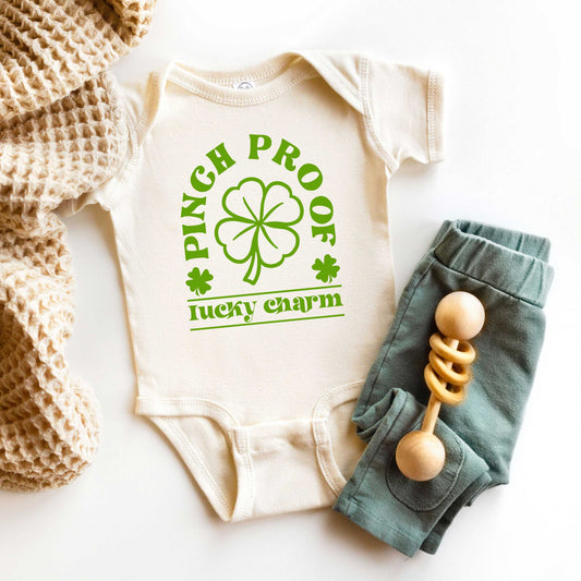 Pinch Proof Lucky Charm | Baby Graphic Short Sleeve Onesie
