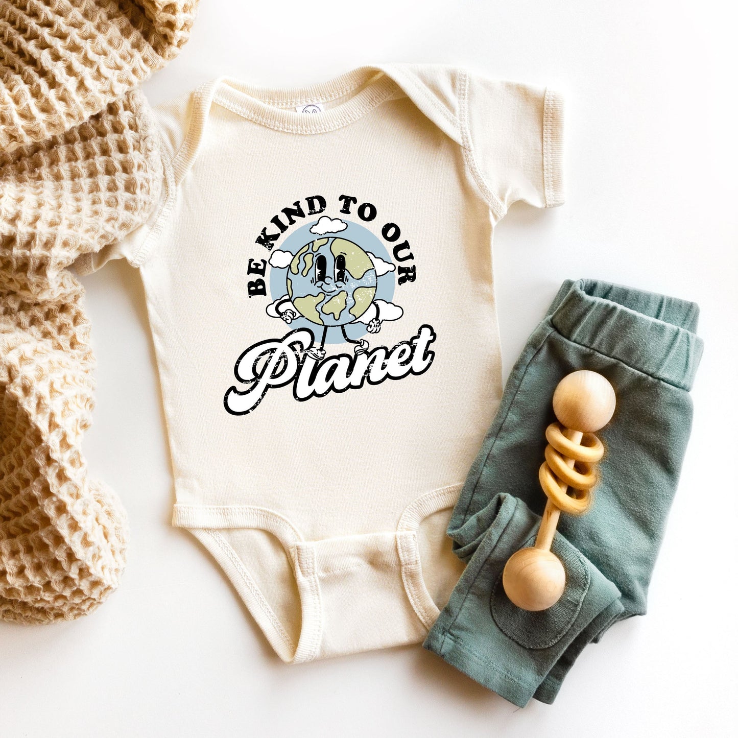 Be Kind To Our Planet | Baby Graphic Short Sleeve Onesie