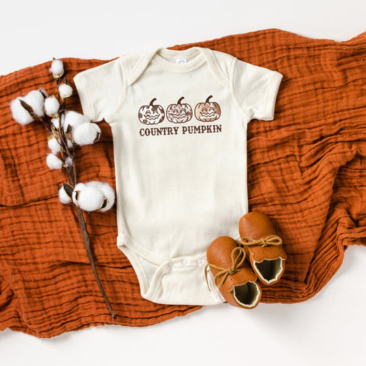 Country Pumpkin | Baby Graphic Short Sleeve Onesie