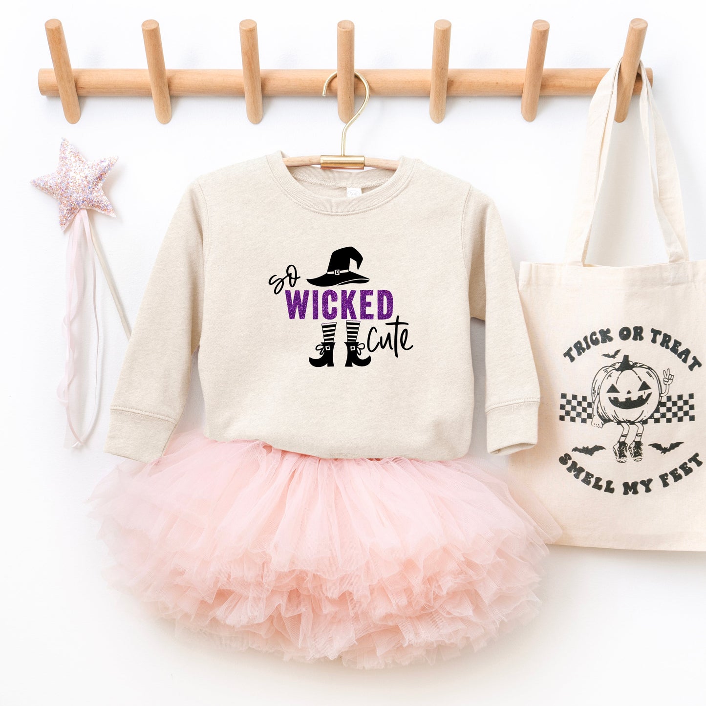 So Wicked Cute Glitter | Toddler Graphic Sweatshirt