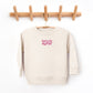 Embroidered Choose Happy Smiley Face | Youth Ultra-Soft Graphic Sweatshirt