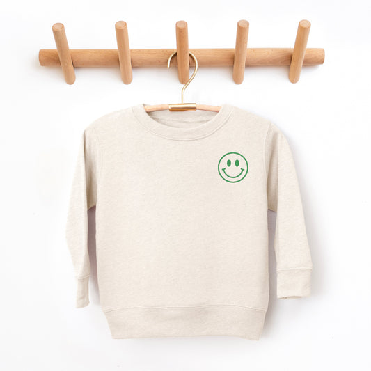 Embroidered Smiley Face Outline | Youth Ultra-Soft Graphic Sweatshirt