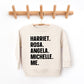 Harriet, Rosa, Angela, Michelle, Me | Youth Ultra-Soft Graphic Sweatshirt