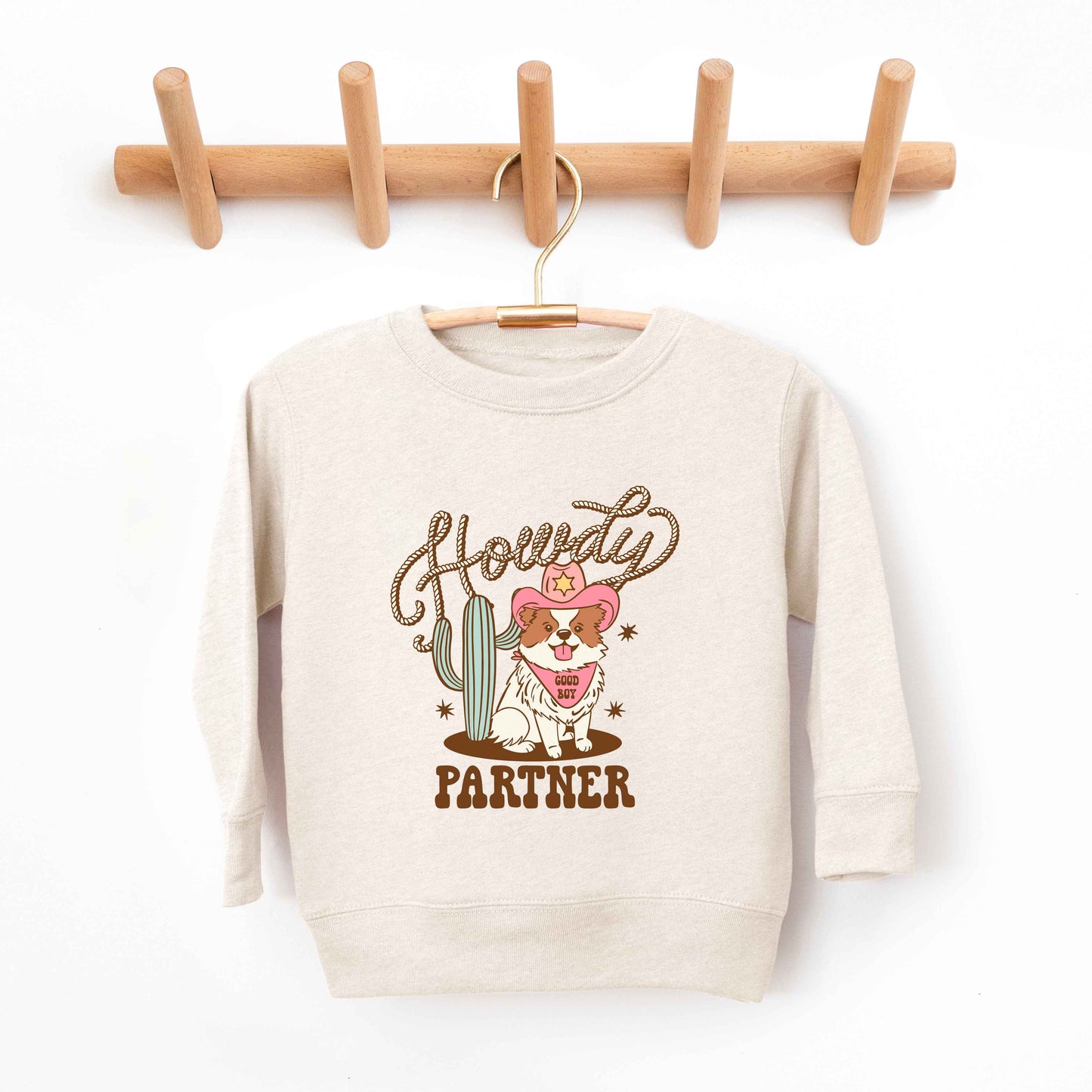 Howdy Partner Dog | Toddler Graphic Sweatshirt