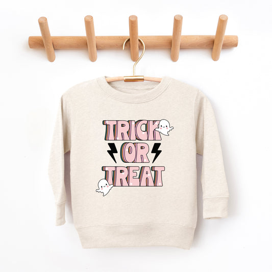 Trick Or Treat Lightning Bolt | Toddler Graphic Sweatshirt