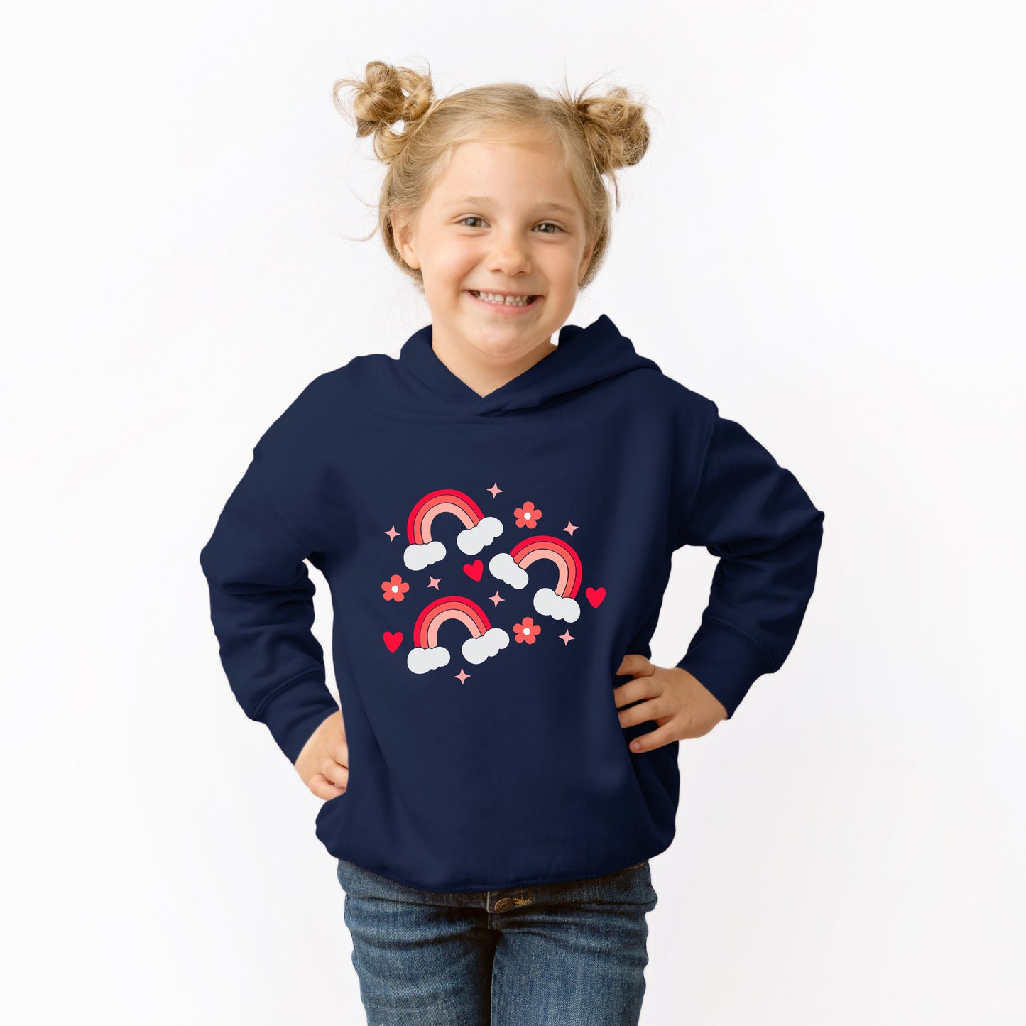 Valentine Rainbow | Toddler Graphic Hoodie