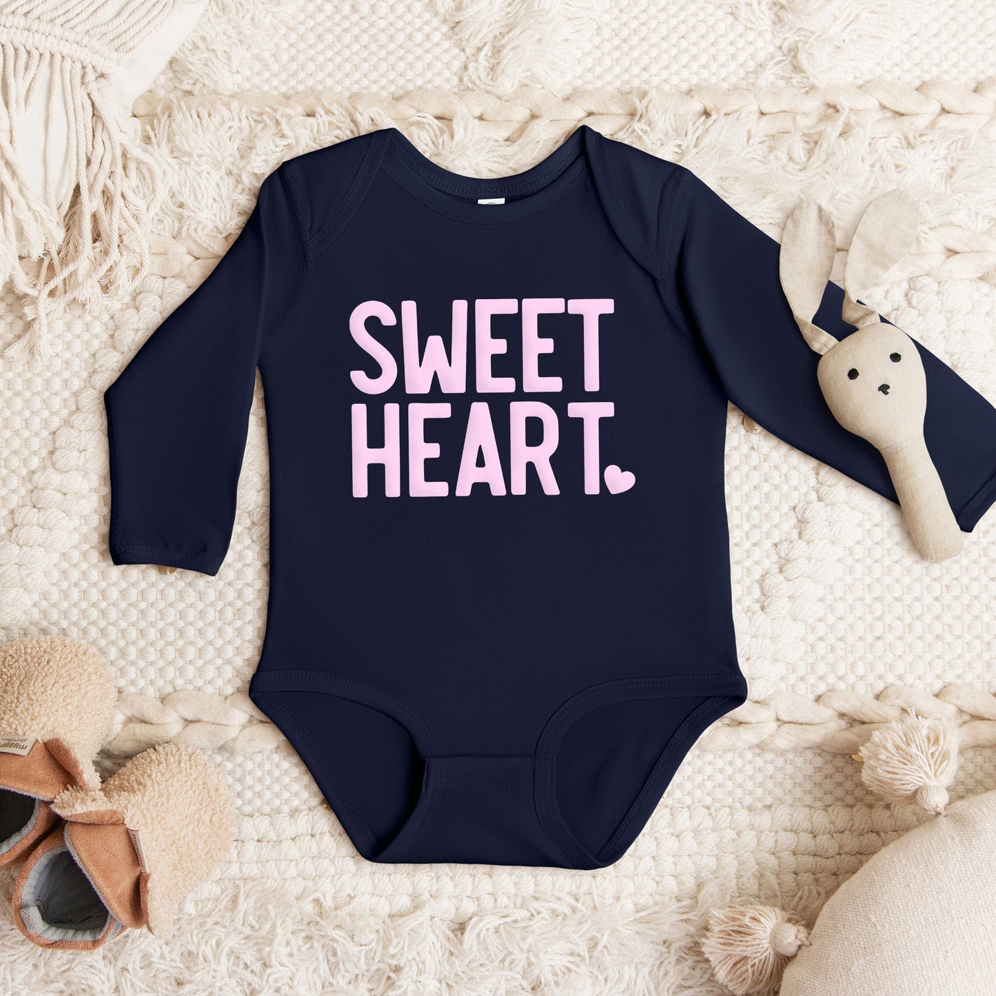 Sweetheart Puff Print | Baby Graphic Long Sleeve Onesie