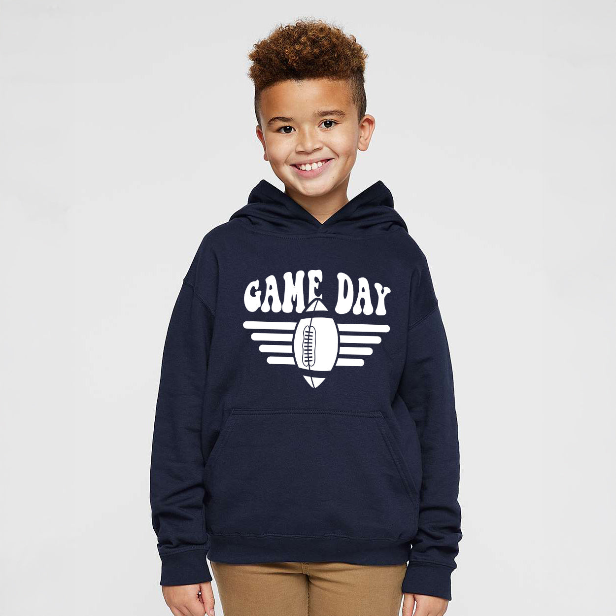 Football Game Day Stripes | Youth Graphic Hoodie