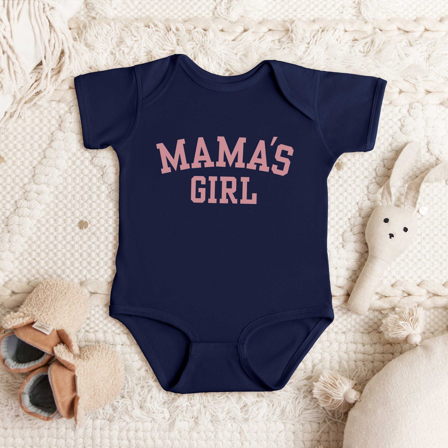 Mama's Girl Varsity | Baby Graphic Short Sleeve Onesie