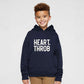 Heart Throb Small Heart Puff Print | Youth Graphic Hoodie