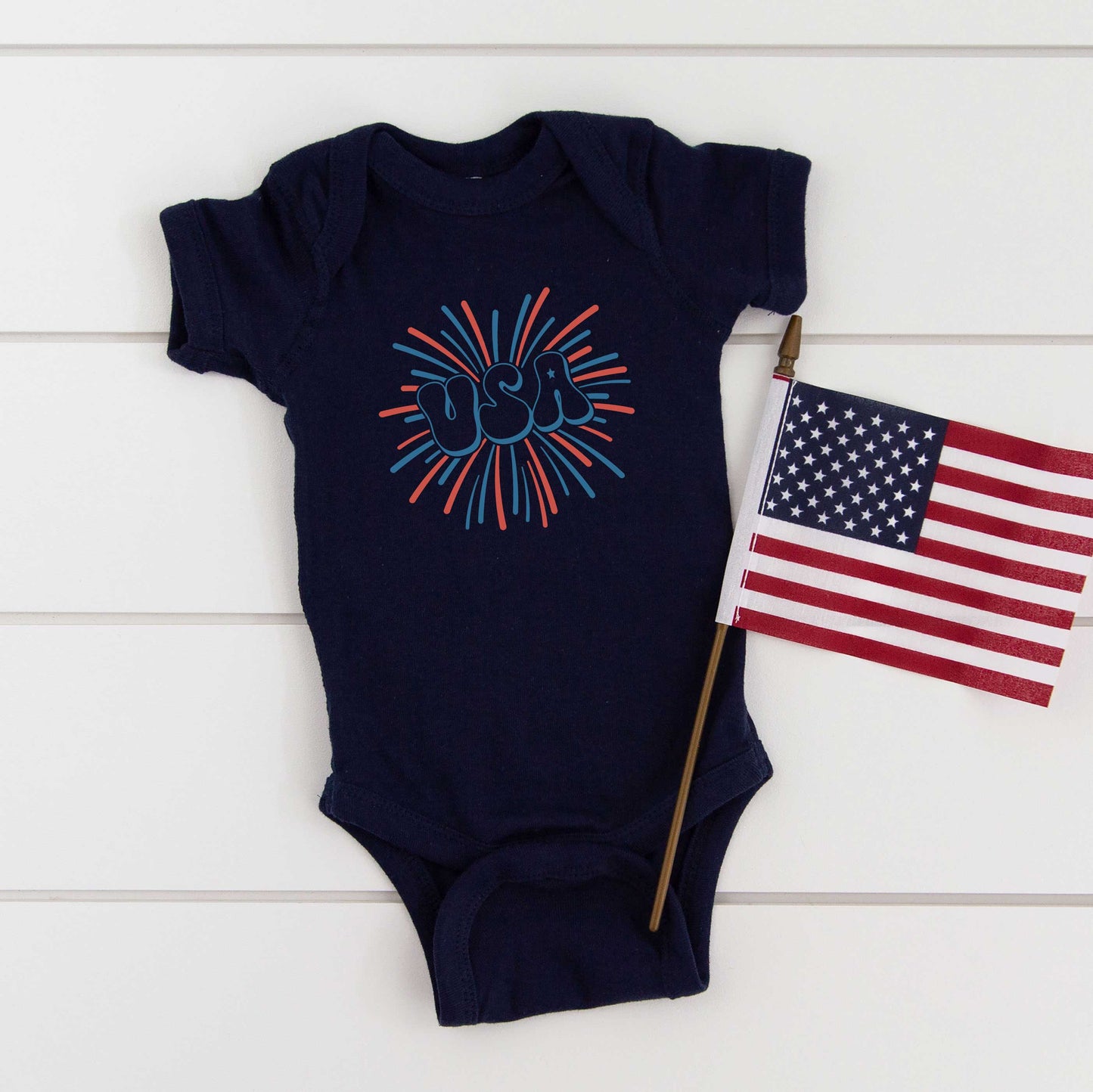 USA Firework | Baby Graphic Short Sleeve Onesie