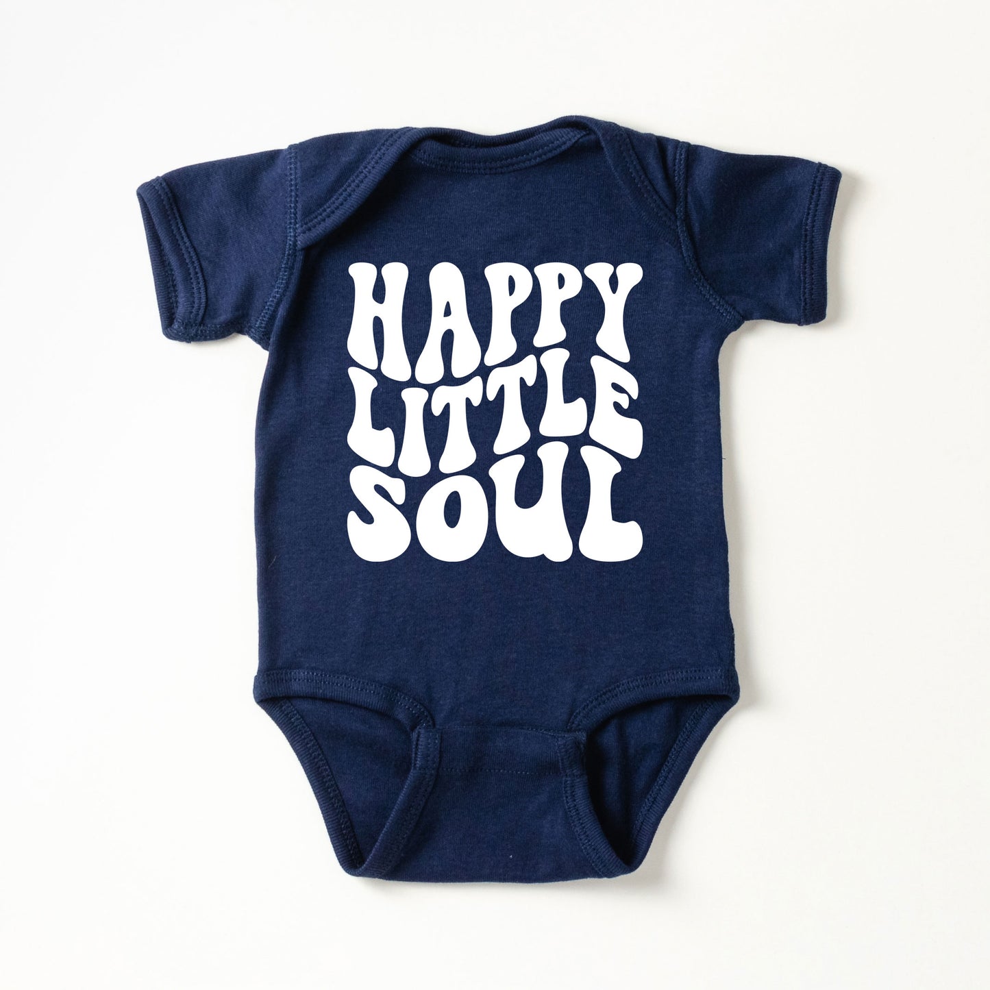 Happy Little Soul Wavy | Baby Graphic Short Sleeve Onesie