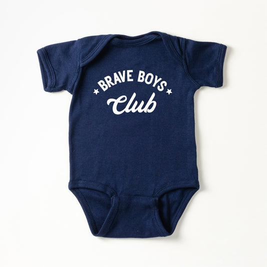 Brave Boys Club Stars | Baby Graphic Short Sleeve Onesie